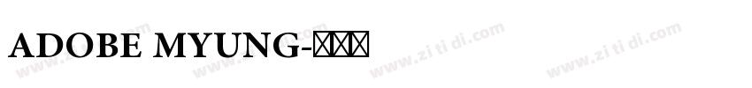 ADOBE MYUNG字体转换